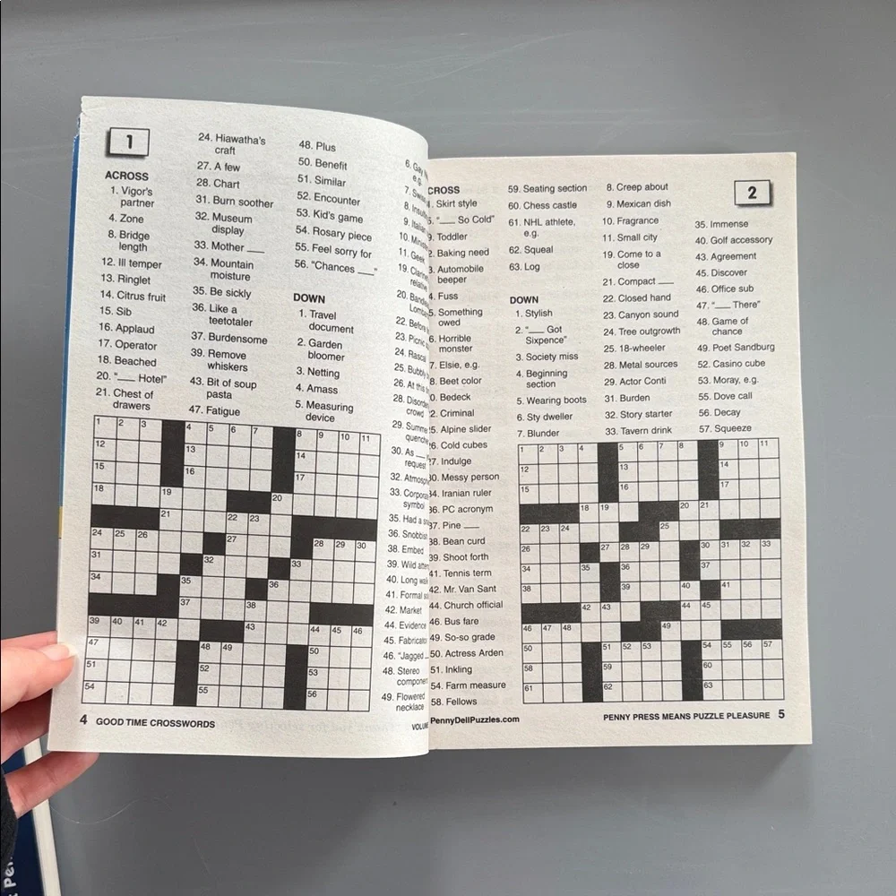 Good Time Crosswords Puzzle Book Set - Blue, Cream, Purple - Picture 11 of 16